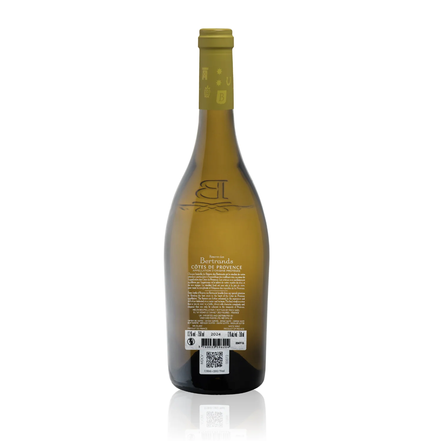 Vin Blanc 2024 AOP Côtes de Provence - Réserve des Bertrands - Image 3